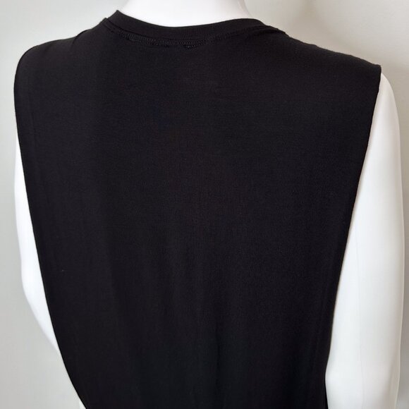 Halston Heritage Sleeveless Casual Tank Midi Dress in Black Women's Size M - Picture 10 of 14